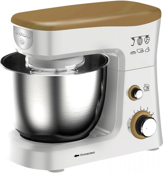 Миксер Endever Sigma-26 белый/коричневый