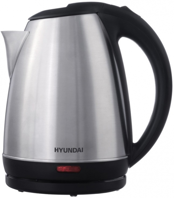 Электрочайник HYUNDAI HYK-S1030 серебристый матовый/черный