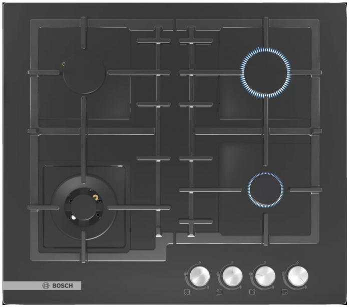 Газовая варочная панель Bosch PNH6B6O92R черный